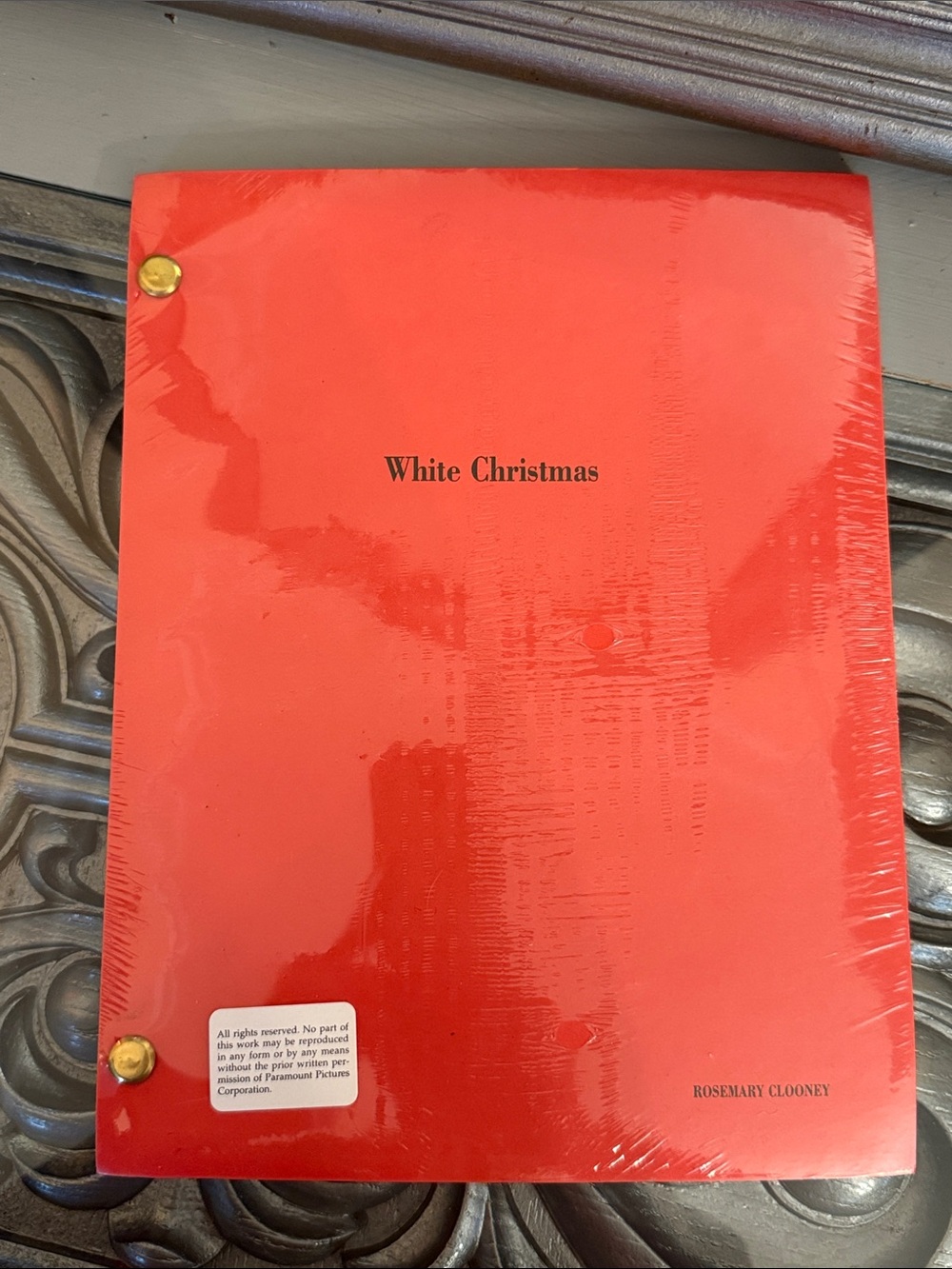 Sealed White Christmas Rosemary Clooney Script Reproduction Holiday Gift